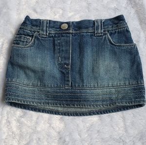 Old Navy Denim Skirt with Snowflake 6-12M